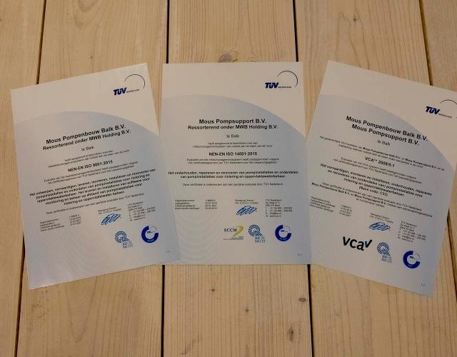 Certificaten voor kwaliteit, milieu en veiligheid
